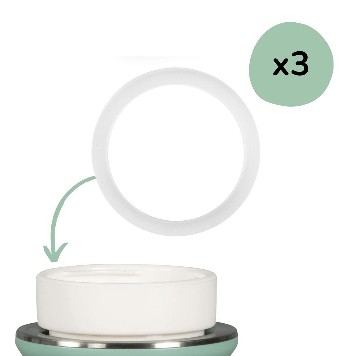 Dichtringe für Adapter Nr. 3 (passend für NUK® First Choice | 3er-Pack)