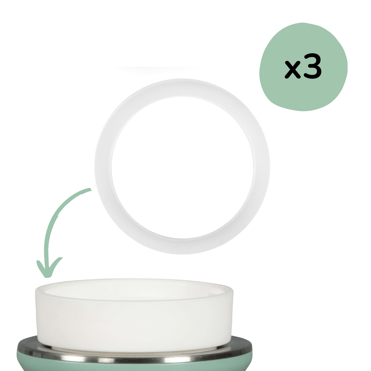 Dichtringe für Adapter Nr. 1 (passend für MAM® & Lansinoh® | 3er-Pack)