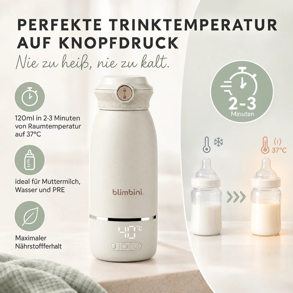 blimbini® Pro Max - Baby Flaschenwärmer für unterwegs