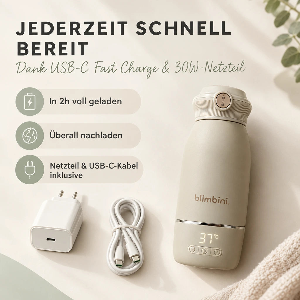 blimbini® Pro Max - Baby Flaschenwärmer für unterwegs