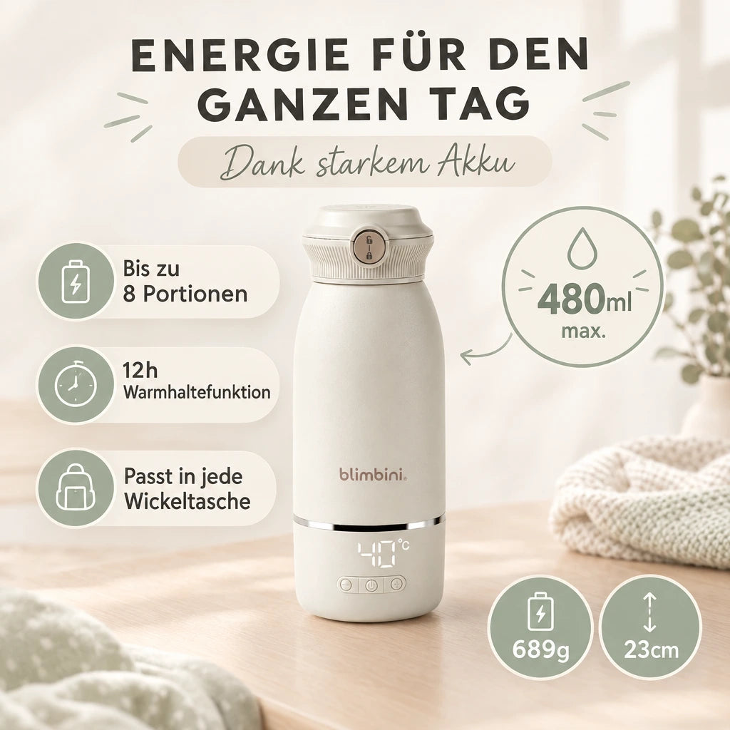blimbini® Pro Max - Baby Flaschenwärmer für unterwegs